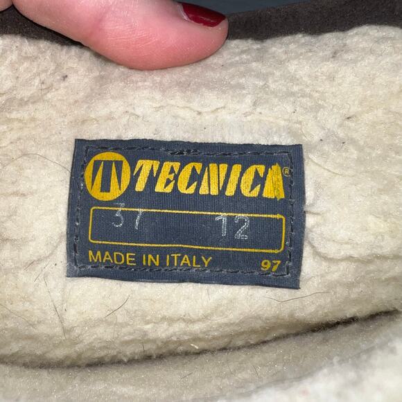 Vintage Tecnica Cow Hair Leather Winter Boots Italian Apres Scandia Brown Sz 37 - Picture 12 of 12